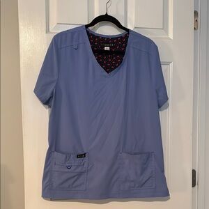 Koi Ceil Blue Scrub Top